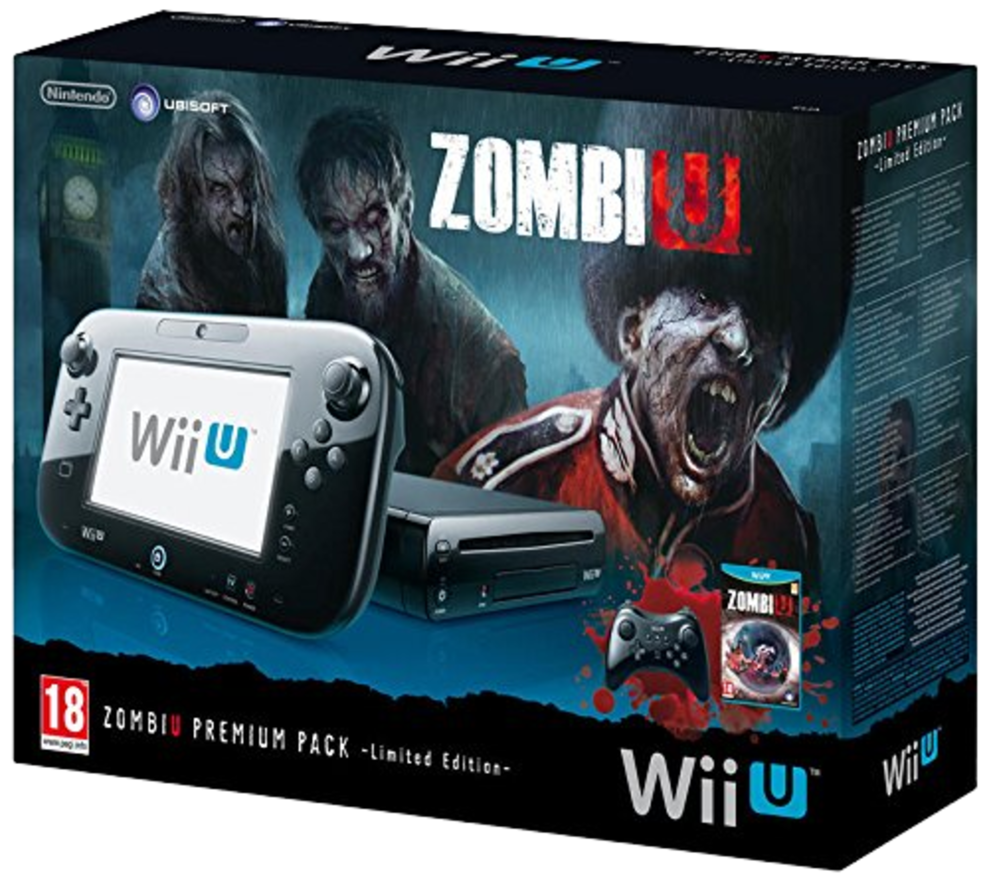 Nintendo Wii U Console (Black) 32GB With Zombi U