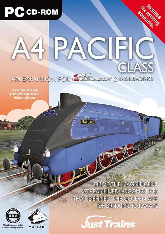 A4 Pacific Class Add-On for Rail Simulator, Railworks 1 & 2