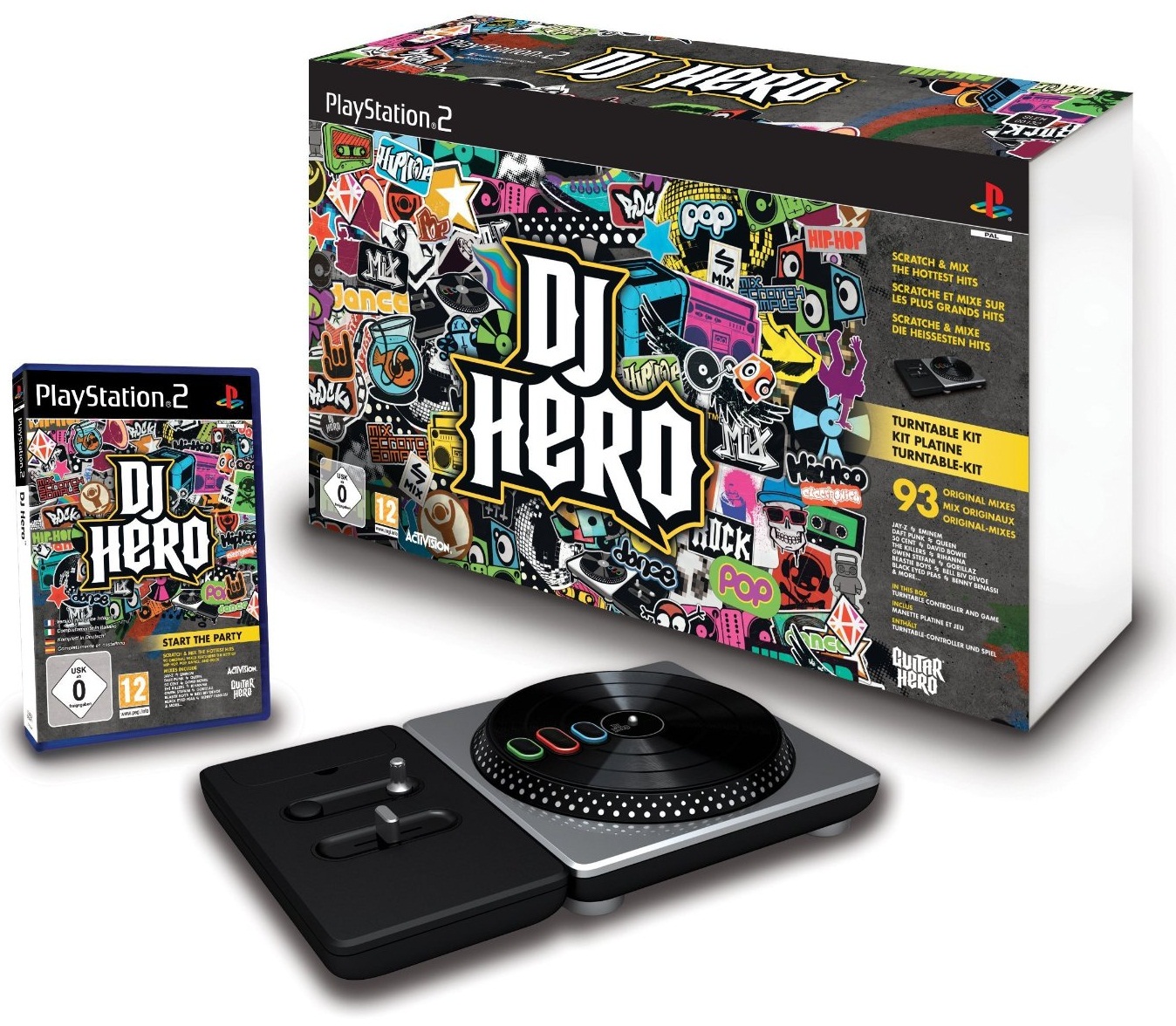 Playstation 2 DJ Hero PS2 Game Only No Turntable 90 Plus Songs