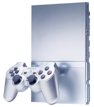 Silver PlayStation 2 Slim Console (PS2)