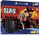 Playstation 4 Pro Console 1TB Red Dead Redemption 2 Bundle