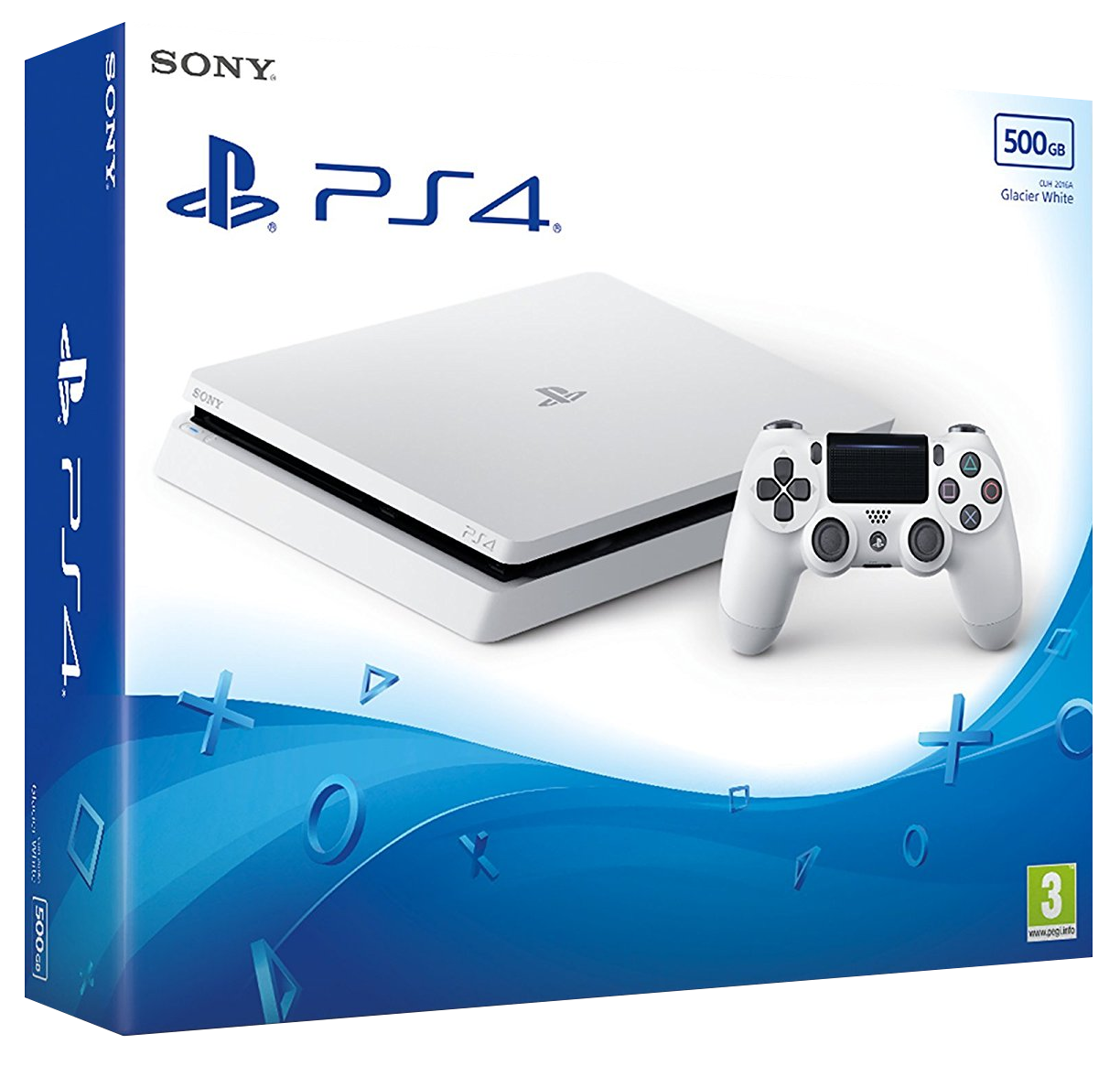 Sony Playstation 4 New Look Slim White Console 500GB