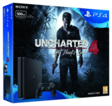 Show more information on Sony Playstation 4 Slim Console - 500GB Uncharted 4 Bundle Sony Playstation 4 Slim Console - 500GB Uncharted 4 Bundle