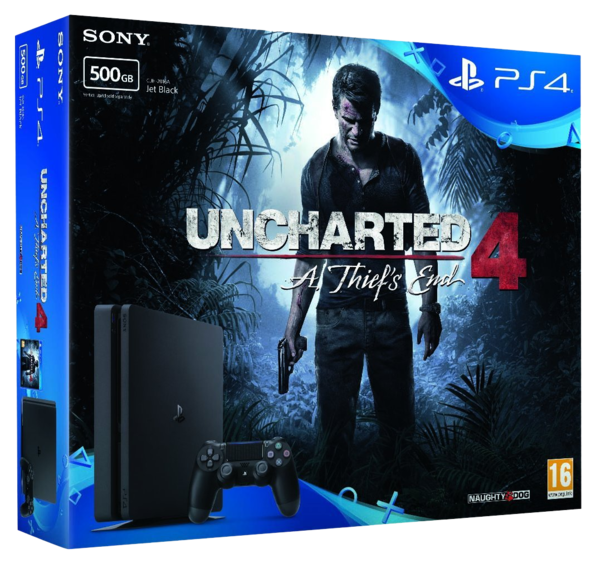 Sony Playstation 4 Slim Console - 500GB Uncharted 4 Bundle