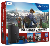 Show more information on Sony Playstation 4 Slim Console - 500GB Watch Dogs 2 Bundle Sony Playstation 4 Slim Console - 500GB Watch Dogs 2 Bundle