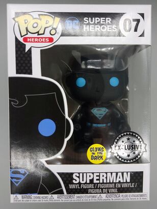#07 Superman (Silhouette) - Glow - Pop Heroes - DC - GITD