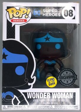 #08 Wonder Woman (Silhouette) Glow - DC - BOX DAMAGE