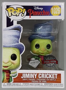 #1026 Jiminy Cricket Diamond Disney Pinocchio BOX DAMAGE