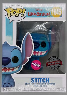 #1045 Smiling Seated Stitch Flocked - Disney Lilo & Stitch