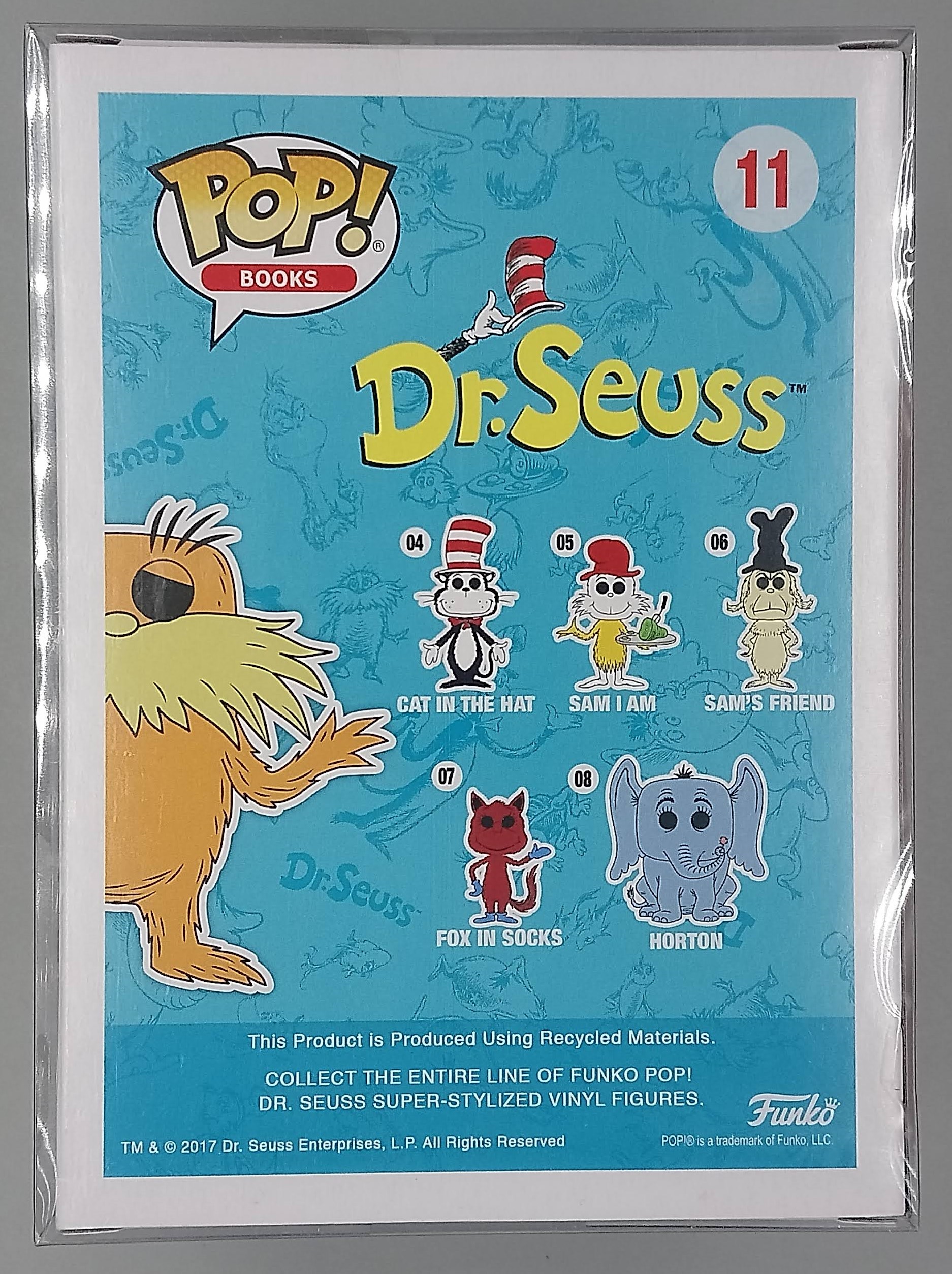 11 Lorax - Flocked - Dr. Seuss - 2017 Con – Funko Pops