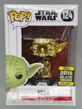 #124 Yoda (Dagobah, Gold) Chrome - Star Wars - 2019 Con Exc