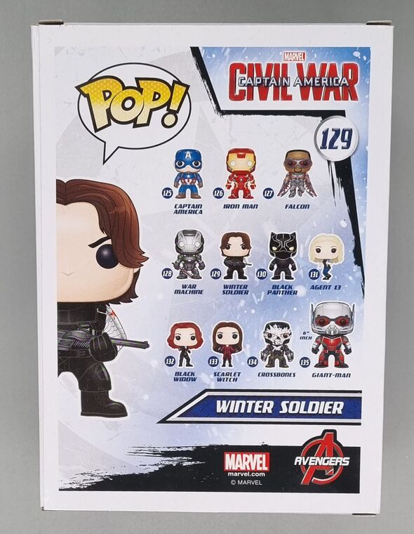 129 Winter Soldier - Marvel Captain America Civil War – Funko Pops