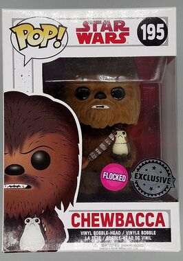 #195 Chewbacca (w/ Porg) - Flocked - Star Wars