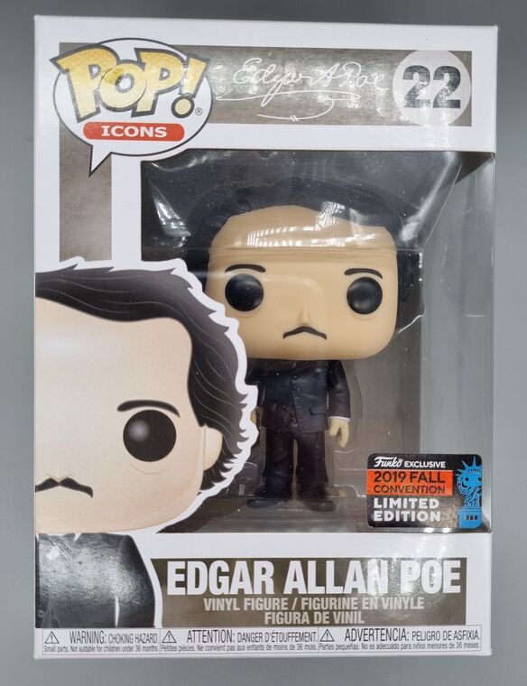 #22 Edgar Allan Poe (w/ Book) - Pop Icons - NYCC 2019 LE