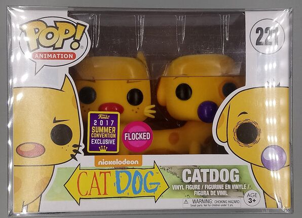 #221 Catdog - Flocked - Nickelodeon Cat Dog - 2017 Con Exc