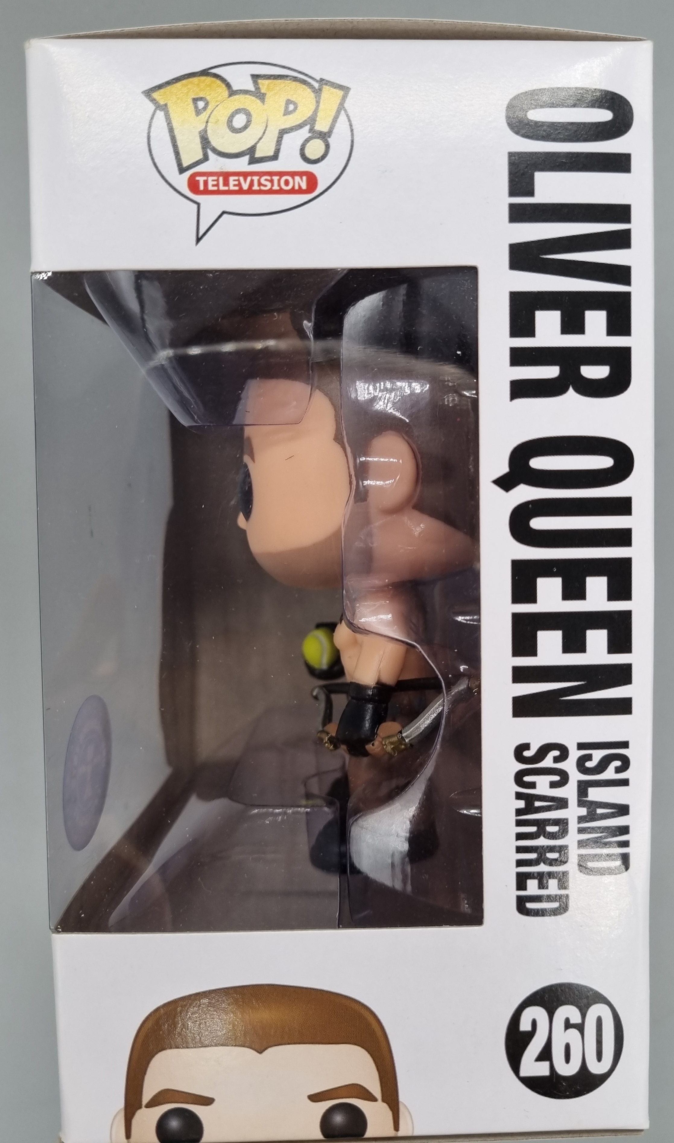 thumbnail interactive-video image 1 of Funko POP! Arrow - Island Scarred Oliver Queen #260 Fugitive Toys Exclusive 1 of 9