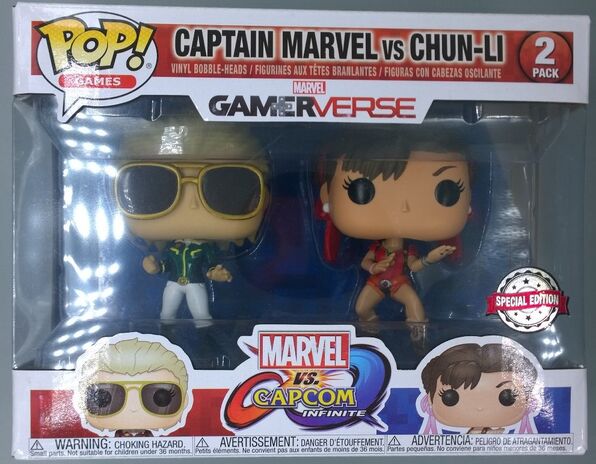 [2 Pack] Captain Marvel vs Chun-Li - Capcom (White Pants)