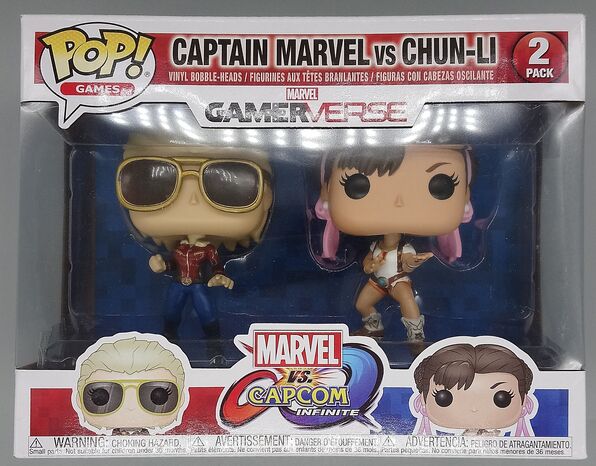 [2 Pack] Captain Marvel vs Chun-Li - Capcom (Blue Pants)