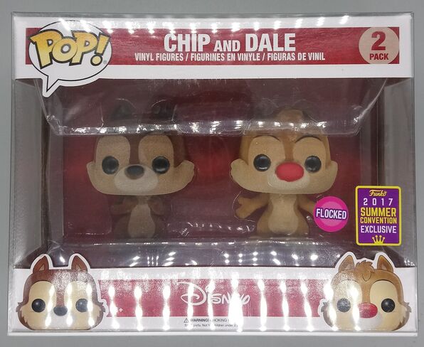 [2 Pack] Chip and Dale - Flocked - Disney - 2017 Con