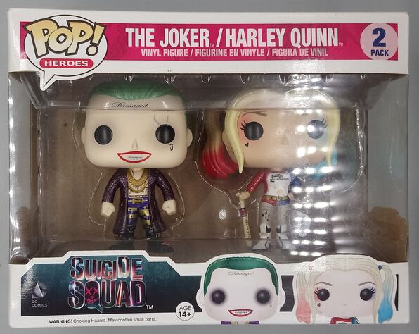 [2 Pack] The Joker & Harley Quinn Metallic DC Suicide Squad