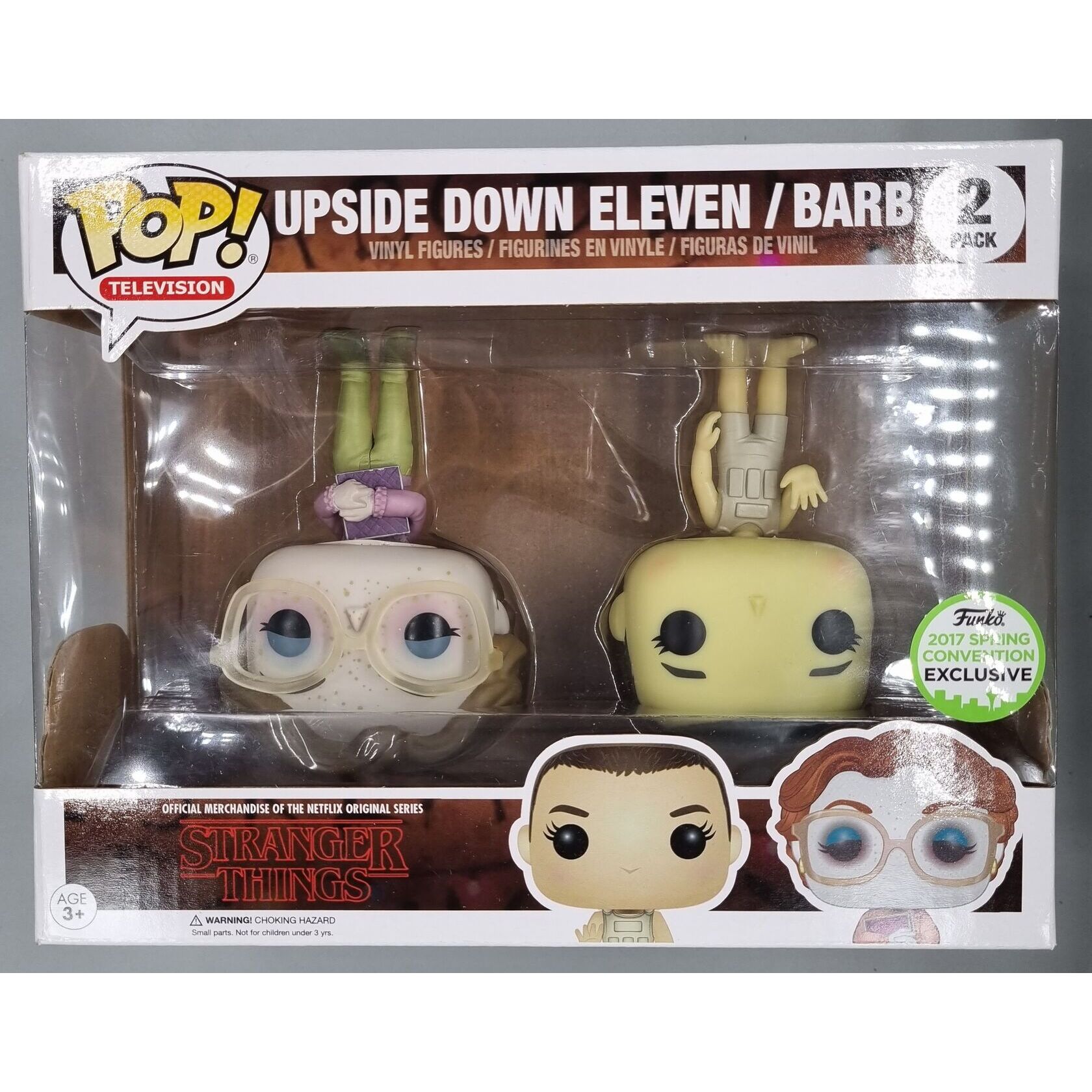 Funko Pop UPSIDE DOWN ELEVEN / BARB 2 PACK ECCC Convention Excl. STRANGER  THINGS