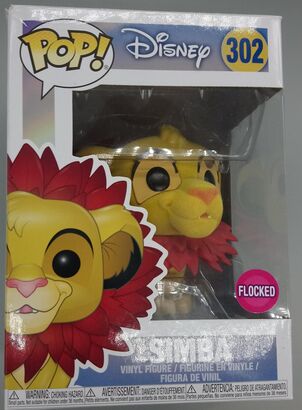#302 Simba (Leaf Mane) - Flocked - Disney Lion King
