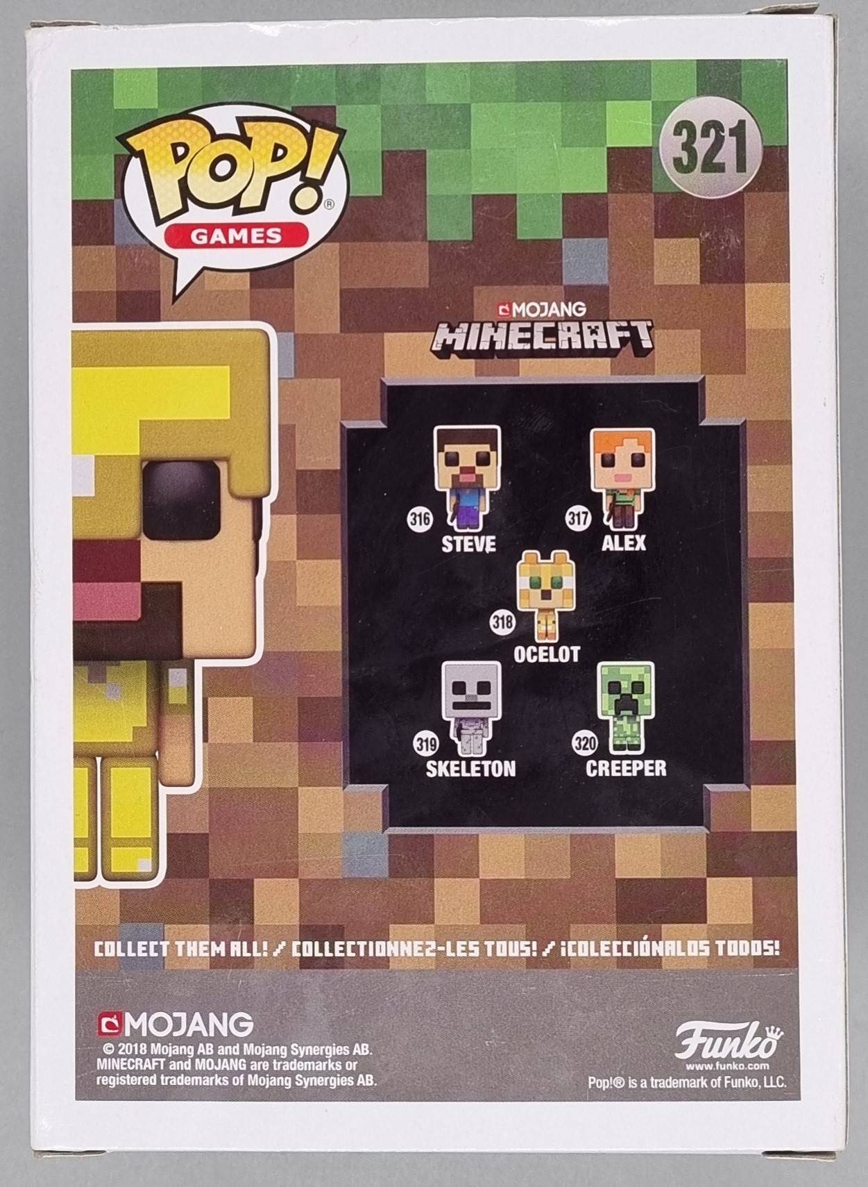 POP! Games: 321 Minecraft, Steve (GLD Armor) Exclusive – POPnBeards