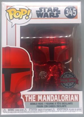 #345 The Mandalorian (Beskar Armor, Red) Chrome Star Wars