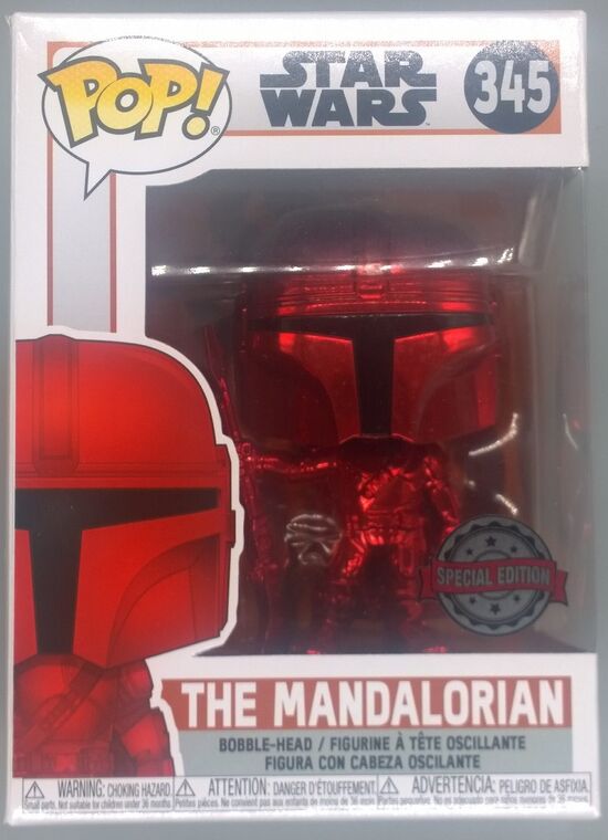 #345 The Mandalorian (Beskar Armor, Red) Chrome Star Wars