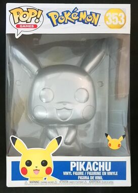 #353 Pikachu (Silver)  10 Inch Metallic  Pokemon - DAMAGE