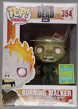 #354 Burning Walker - The Walking Dead - 2017 Con BOX DAMAGE