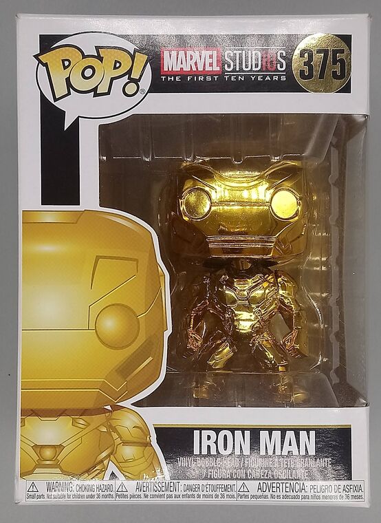 #375 Iron Man (Gold) - Chrome - Marvel Studios 10 BOX DAMAGE