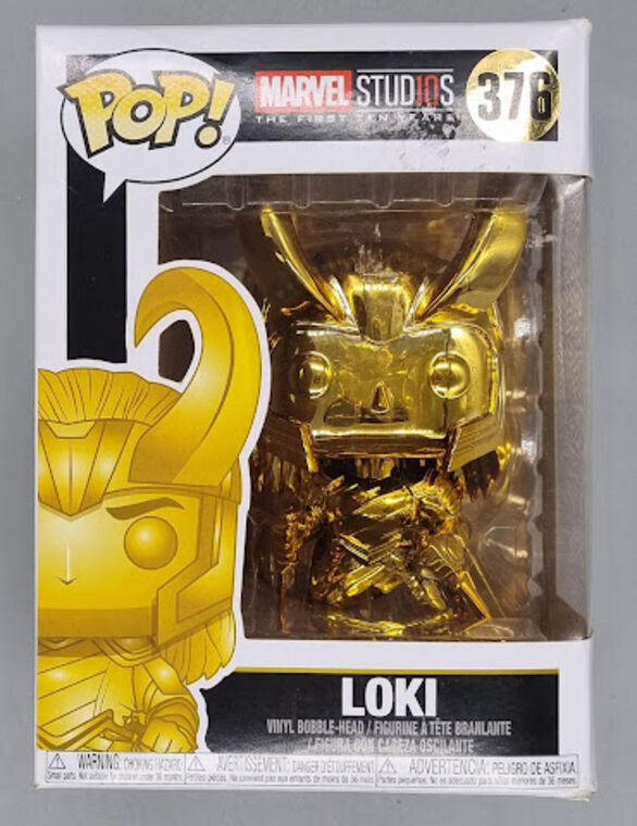 #376 Loki (Gold)  Chrome  Marvel  Marvel Studios 10 DAMAGED