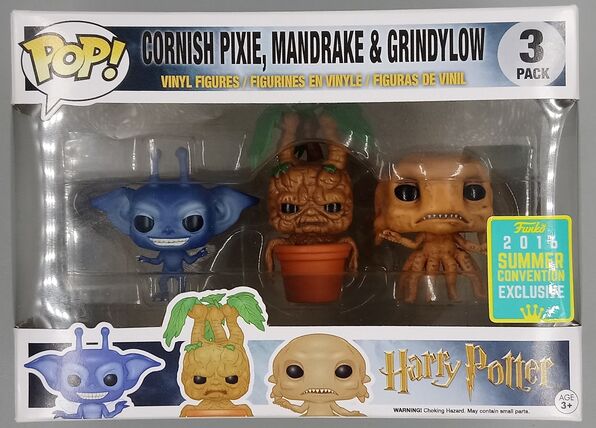 [3 Pack] Cornish Pixie, Mandrake & Grindylow - Harry Potter
