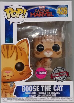 #426 Goose the Cat - Flocked - Pop Marvel - Captain Marvel