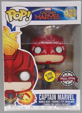 #433 Captain Marvel (Flying) Glow Pop Marvel Captain Marvel