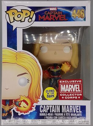 #446 Captain Marvel (Flying, Unmasked) Glow - Marvel MCC