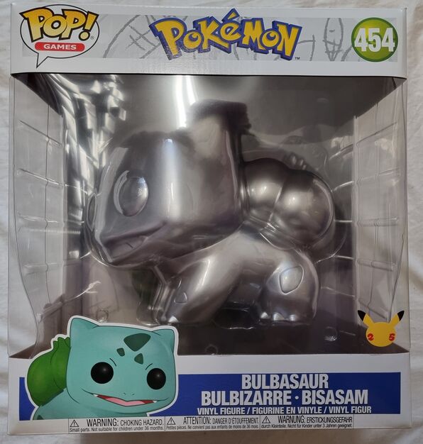 #454 Bulbasaur (Silver) - 10 Inch Metallic - Pokemon