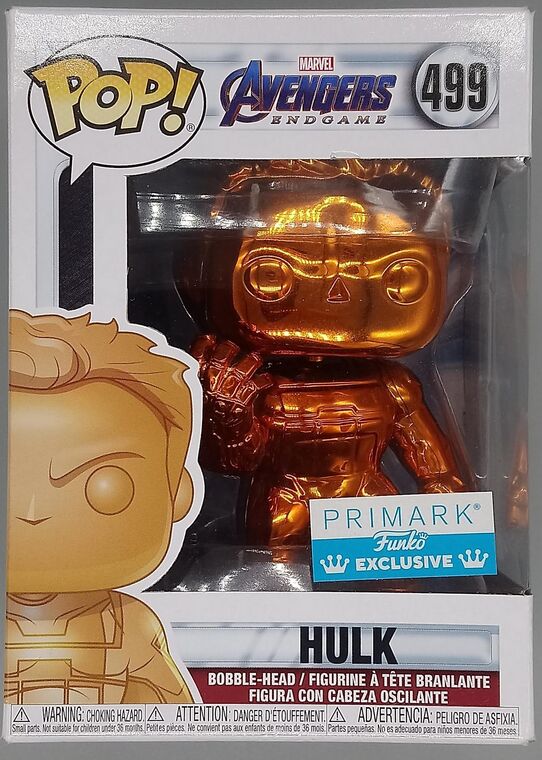 #499 Hulk (w/ Gauntlet, Orange) Chrome Marvel Avengers Endga