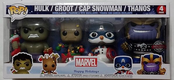 [4 Pack] Hulk / Groot / Cap Snowman / Thanos Marvel Holidays