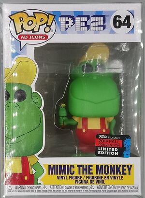 #64 Mimic the Monkey (Red) - Pop Ad Icons Pez 2019 Con Exc