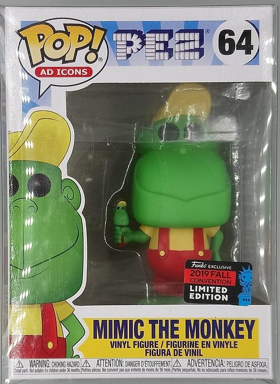 #64 Mimic the Monkey (Red) - Pop Ad Icons Pez 2019 Con Exc