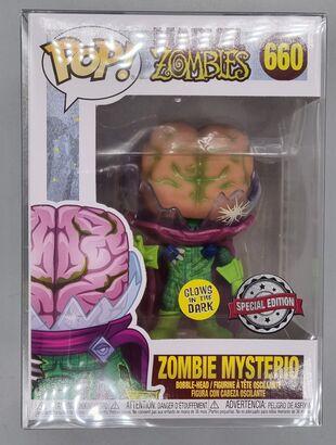 #660 Zombie Mysterio - Glow GITD - Pop Marvel Zombies