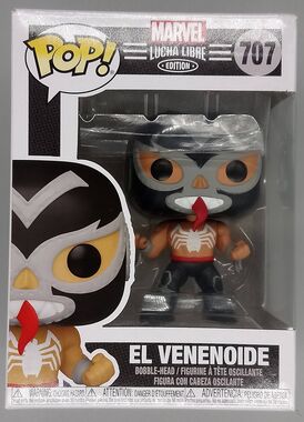 #707 El Venenoide (Venom) - Marvel Luchadores - BOX DAMAGE