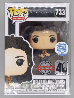 #733 Ripley Holding Jonesy Pop Movies Alien 40th Anniversary