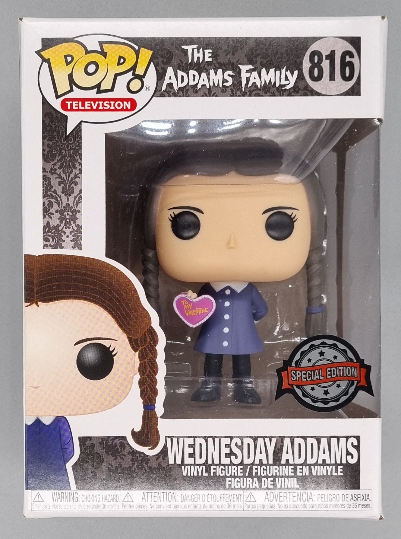 816 Wednesday Addams (w/ Valentine) - The Addams Family – Funko Pops