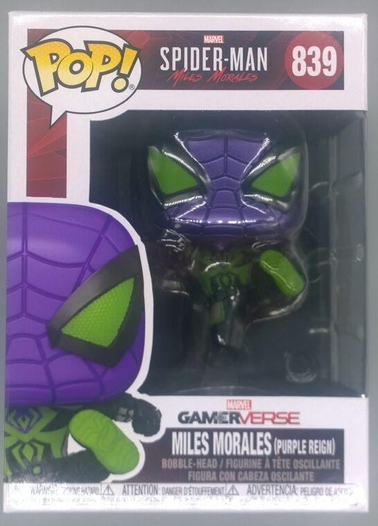 #839 Miles Morales Purple Reign Suit Marvel Spider-Man Game