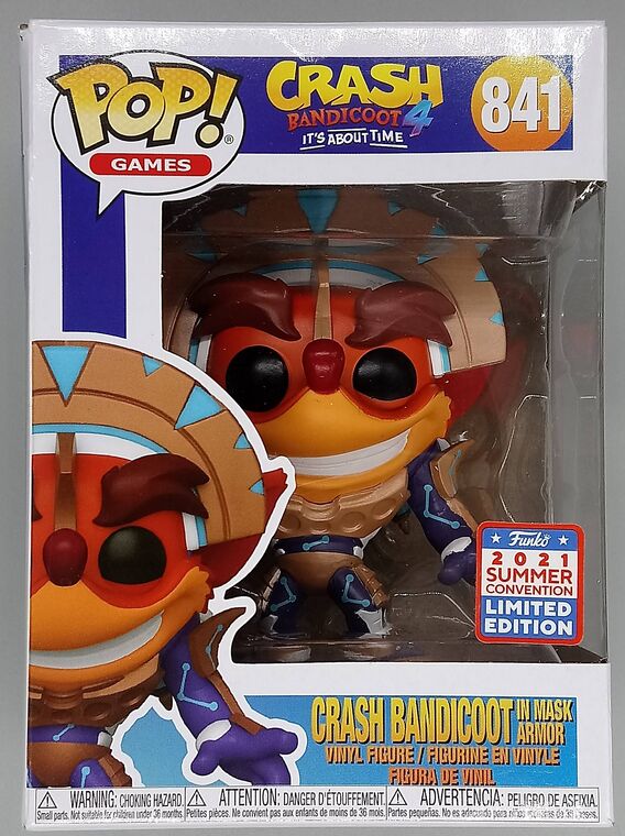 #841 Crash Bandicoot (in Mask Armor) - 2021 Con - BOX DAMAGE
