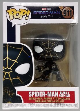 #911 Spider-Man (Black & Gold Suit) Spiderman - N BOX DAMAGE