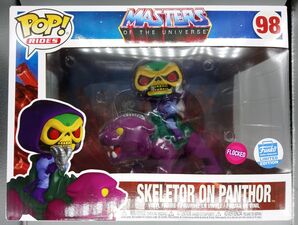 #98 Skeletor on Panthor - Flocked - Rides - MOTU